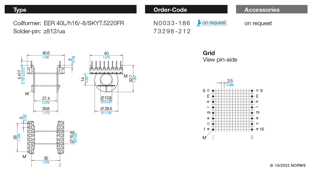 EER 40L/h16/-8/SKYT.5220FR technical preview