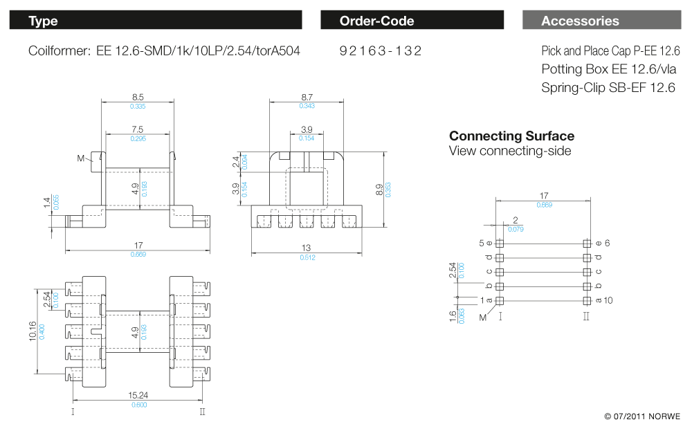 EE 12,6-SMD/1k/10LP/2,54/torA504 technical preview