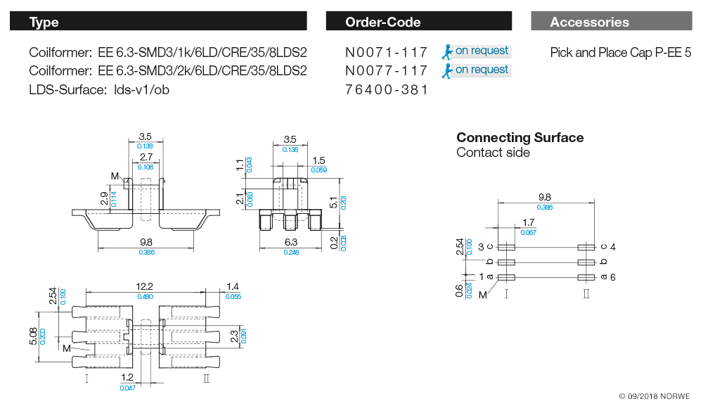 EE 6,3-SMD3/2k/6LD/2,54/CRE/35/8LDS2 technical preview