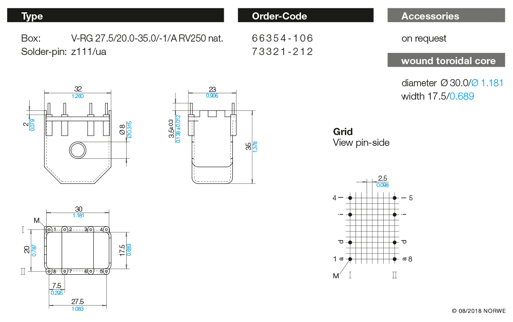V-RG 27,5/20,0-35,0/-1/A RV250 nat. technical preview