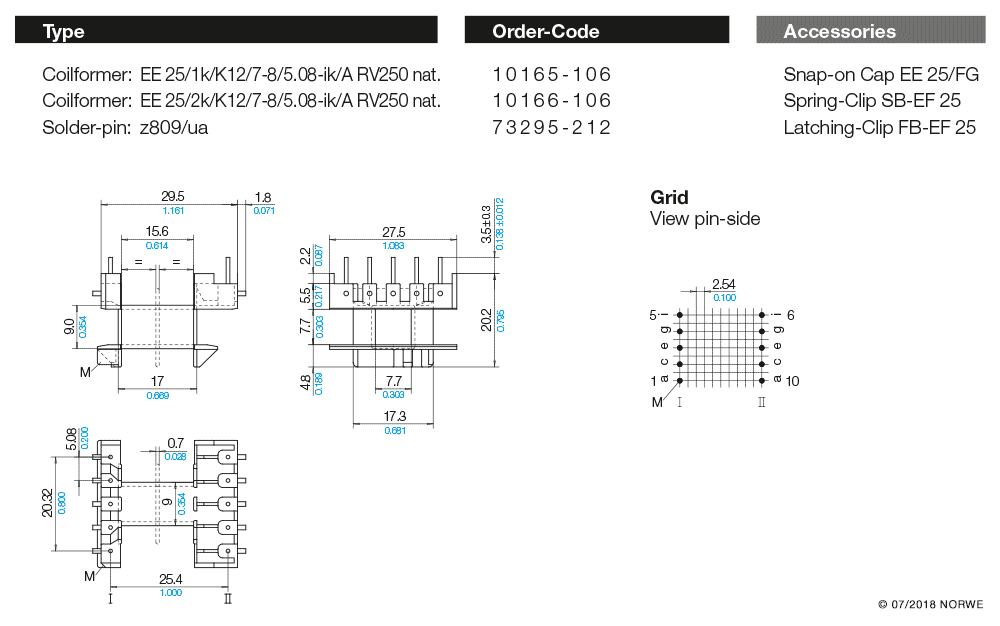 EE 25/1k/K12/7-8/5,08-ik/A RV250 nat. technical preview